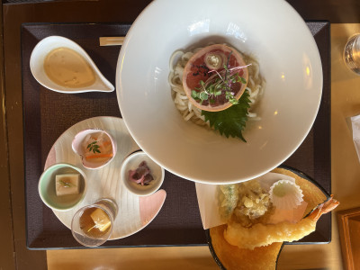 柑橘おろしと白味噌の冷やしうどん御膳