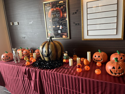 ハロウィン仕様のテーブル